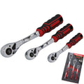 Neilsen Socket Soft Grip Ratchet Curved Handle Set