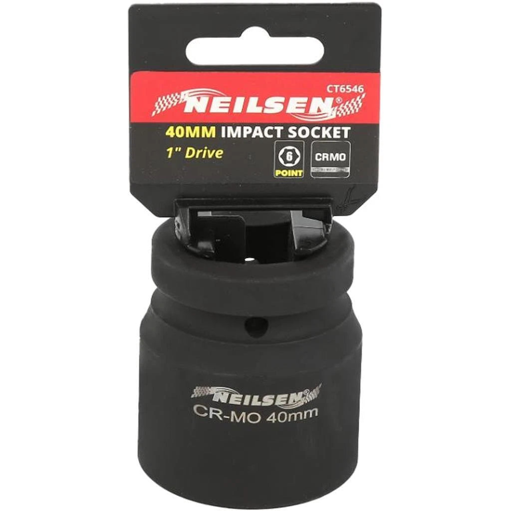 Neilsen 1" Drive Standard Shallow Square Metric Single Impact Socket