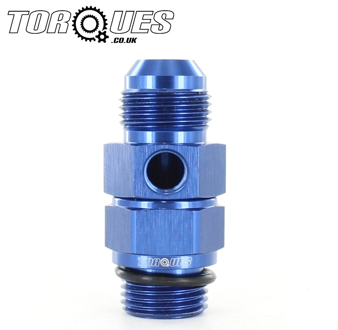 AN -10 (AN 10 AN10) Male to 1/2" BSP Male With a 1/8" NPT Side Port Adapter