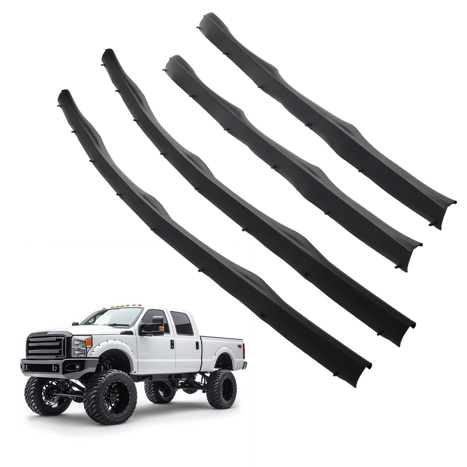 Door Lower Weatherstrip Seal 4pcs for Ford F250/F450/F550 99-2017