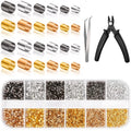 For Diy Jewelry Making Plated Copper Jewelry Crimping Beads Set