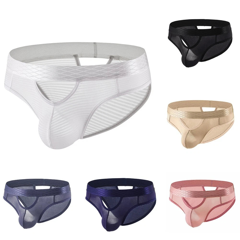 Mens Underwear Low Waist Underwear Comfort Fit Daily Wear Mesh Fabric