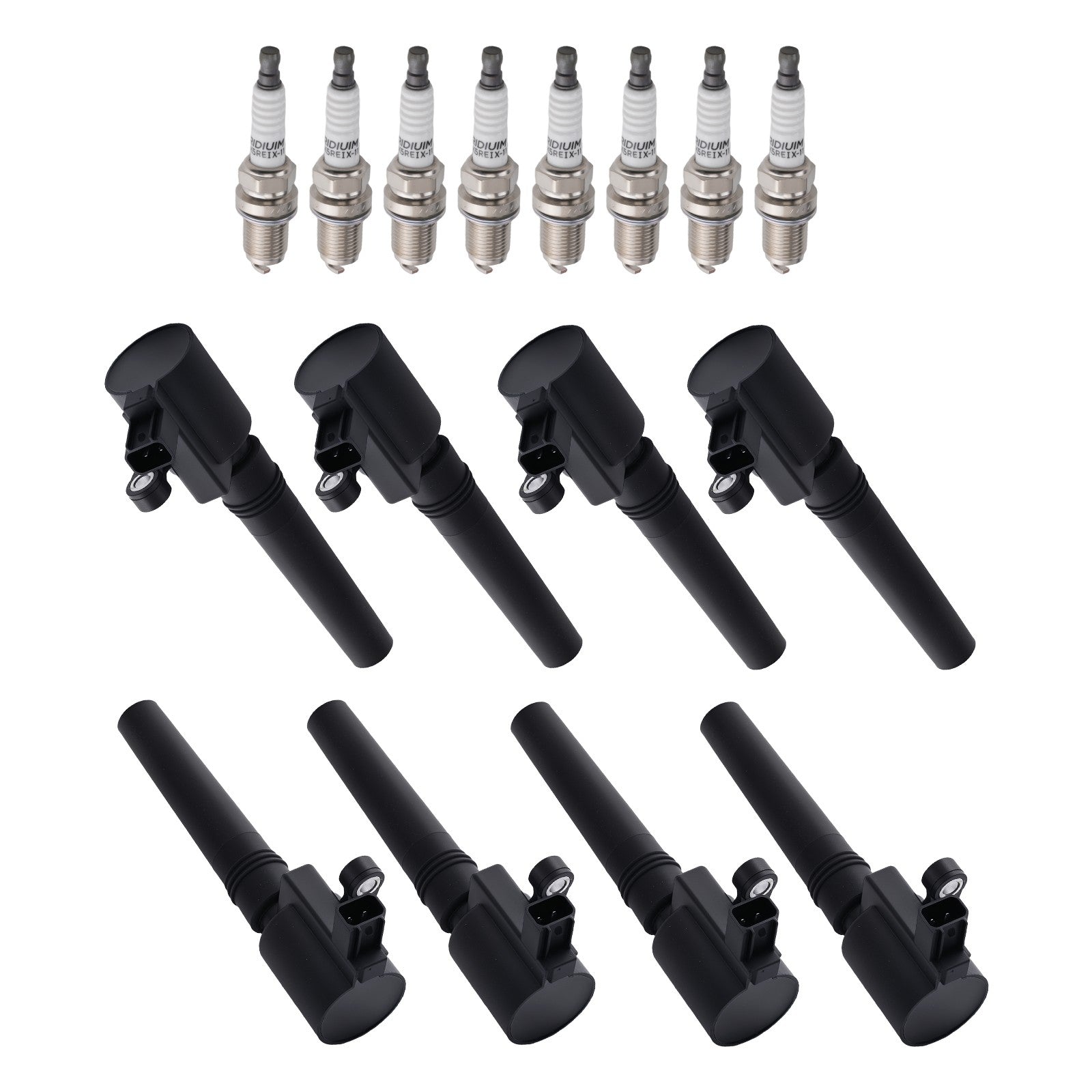 Coils & Spark Plugs Set for Jaguar S-Type V8 2003 4.2L GN10227 48652