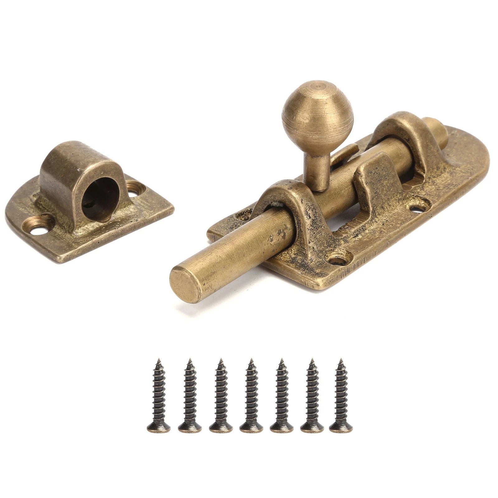 Durable Vintage Brass Door Latch Antique Window Bolts Buckle Sliding
