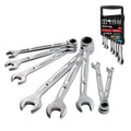 Duratech Ratcheting Combination Wrench Set Sae 5/16" To 3/4" Open End
