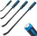 4-Piece Pry Bar Set, 8", 12", 18" and 24" Heavy Duty Pry Bar with