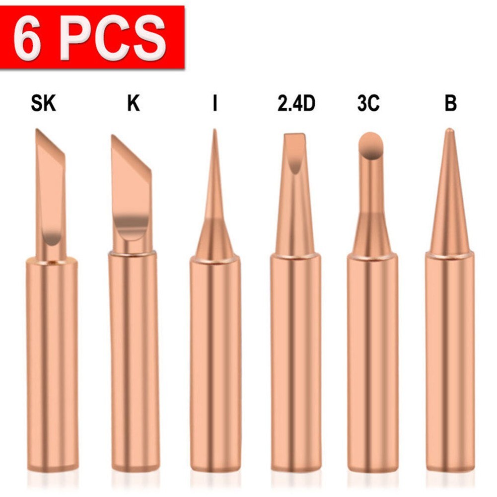 Heatset Soldering Iron Tip - 6pcs Bit Set