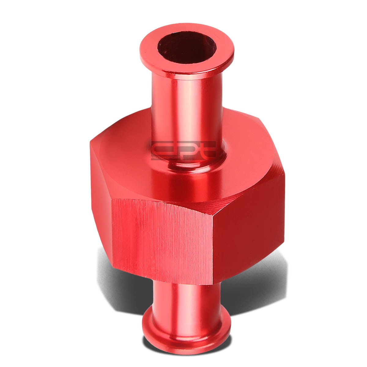 6an 3/8" An-6 Straight Male Hose Union Coupler Red Aluminum Anodized