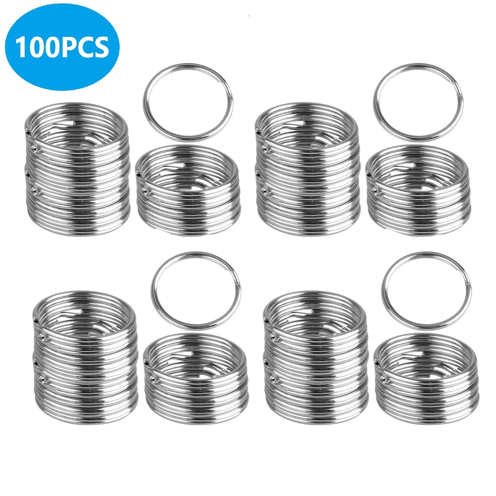 25mm Iron Metal Flat Key Ring Split Ring Keychain Split Keychain