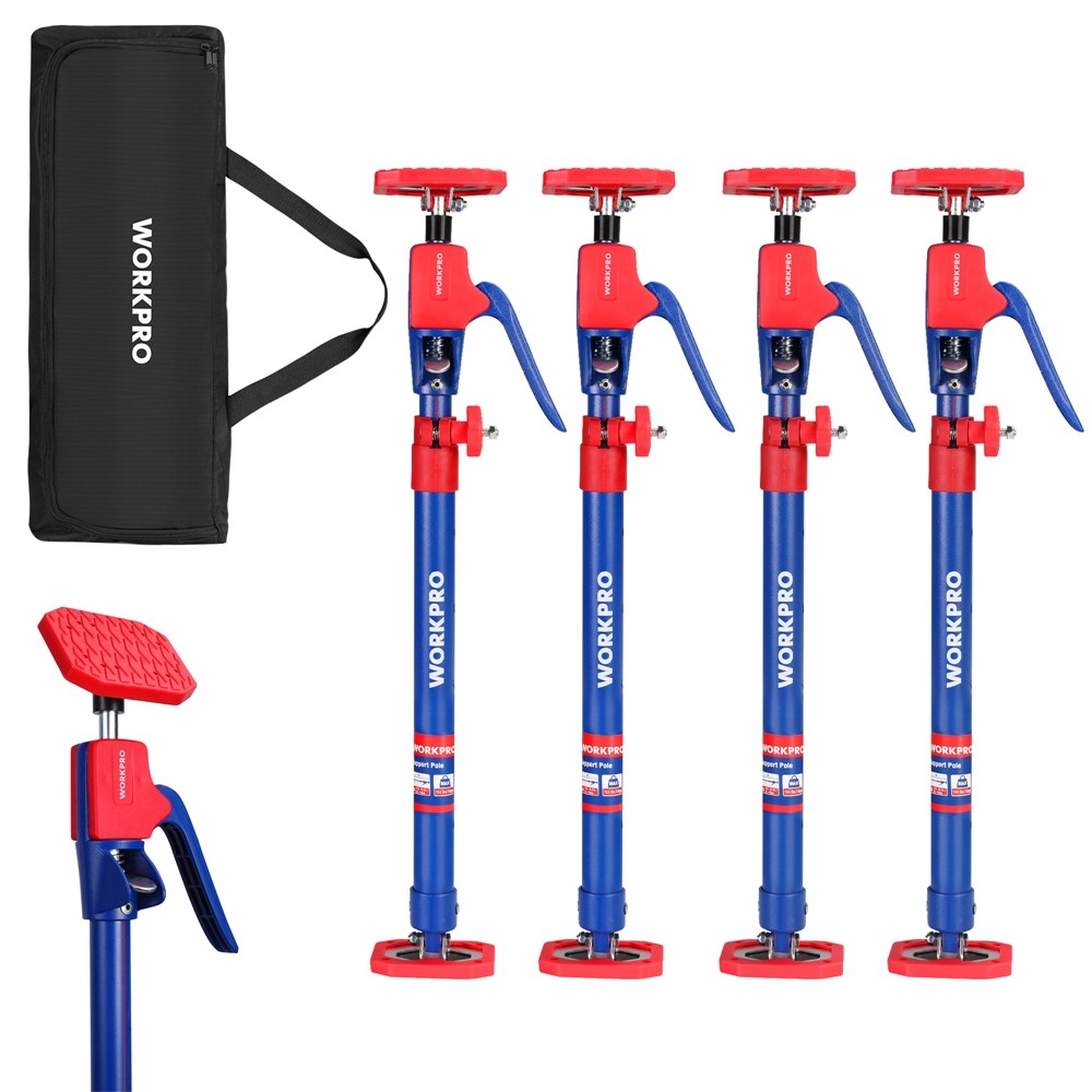 WORKPRO 4PC Cabinet Jack Support Pole Telescopic Quick Support 23-5/8