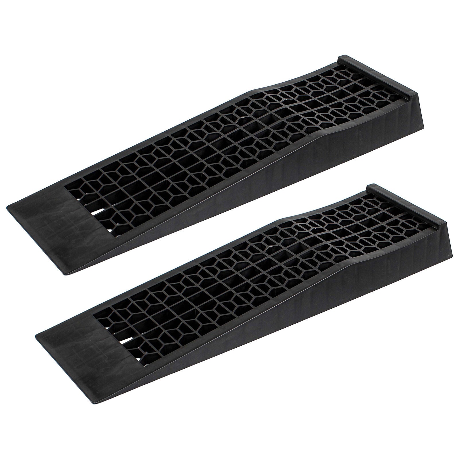 2PC Low Rise Car Ramps Wheel Chocks Plastic Tire Ramps for easy