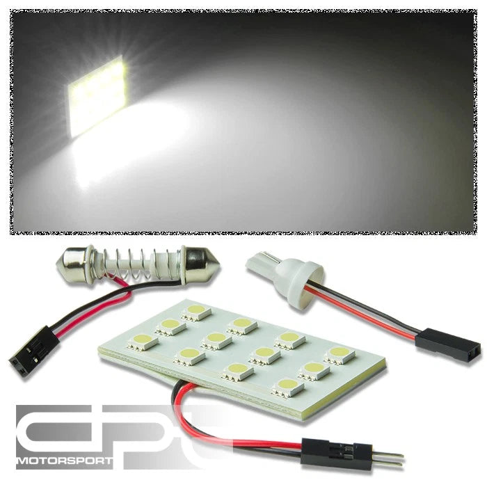 T10 5050 194/168/w5w 12-smd 12V Bright White Led Interior Dome Wedge