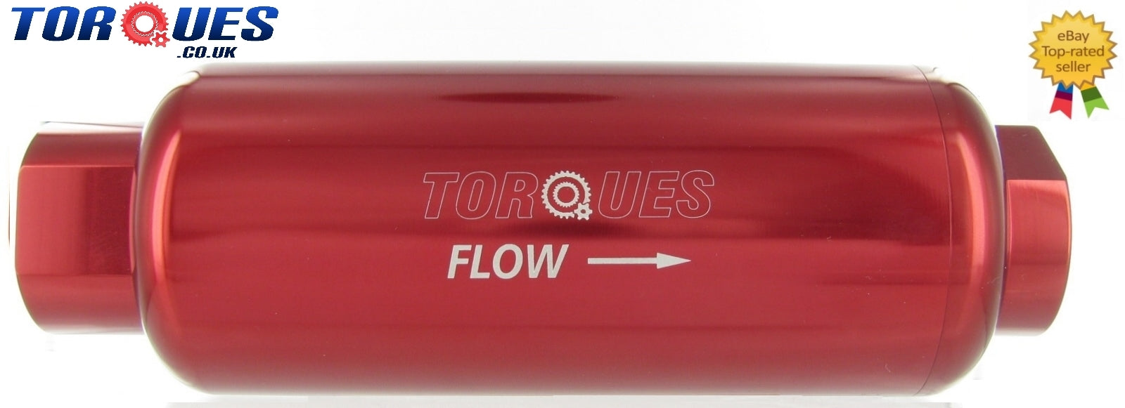 AN -12 (AN12 JIC -12 ORB-12) Red Anodised Billet Fuel Filter 30 Micron