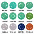 5in Sanding Discs 400–2000 Grit Wet Dry Sandpaper by Unbranded