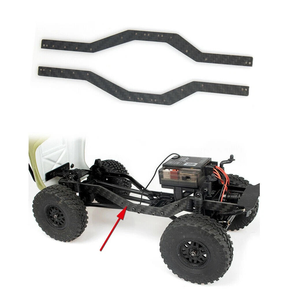 1/24 Carbon Fiber Chassis Frame Rails For Scx24 90081 Rc Rock Crawler