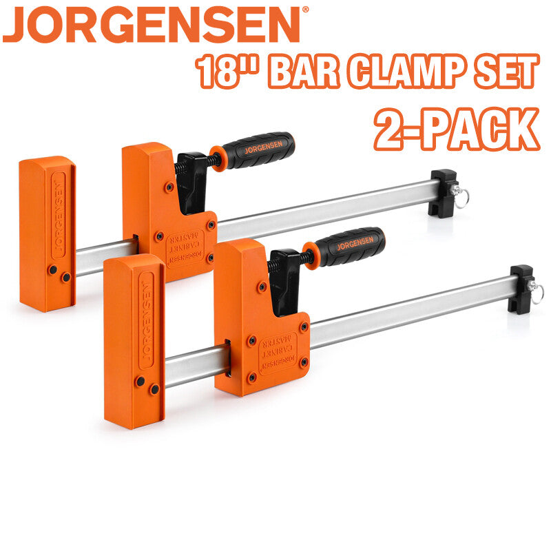 Jorgensen 2pack 18" Bar Clamp Set 90° Parallel Clamp Cabinet Master