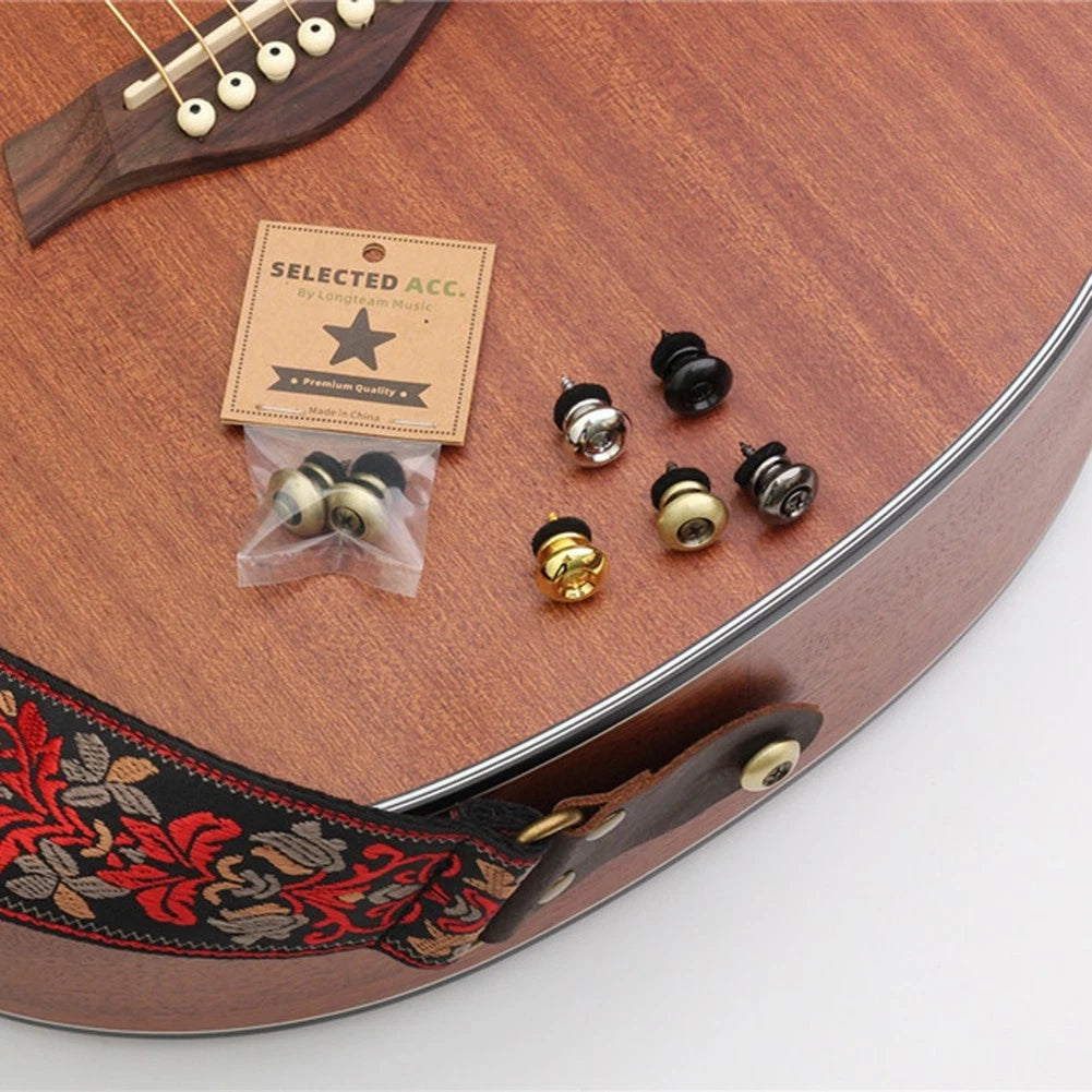 Guitar Strap Locks Locks Pins Mushrooms Heads Secure Screw Ukulele