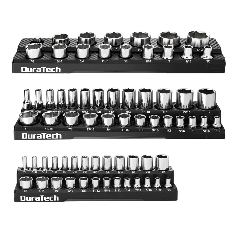 DURATECH 3PC Magnetic Socket Organizer Set by DURATECH