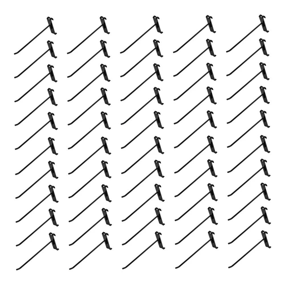 8 Inch Gloss Black Metal Wire Gridwall Hooks Panel Display Hanger