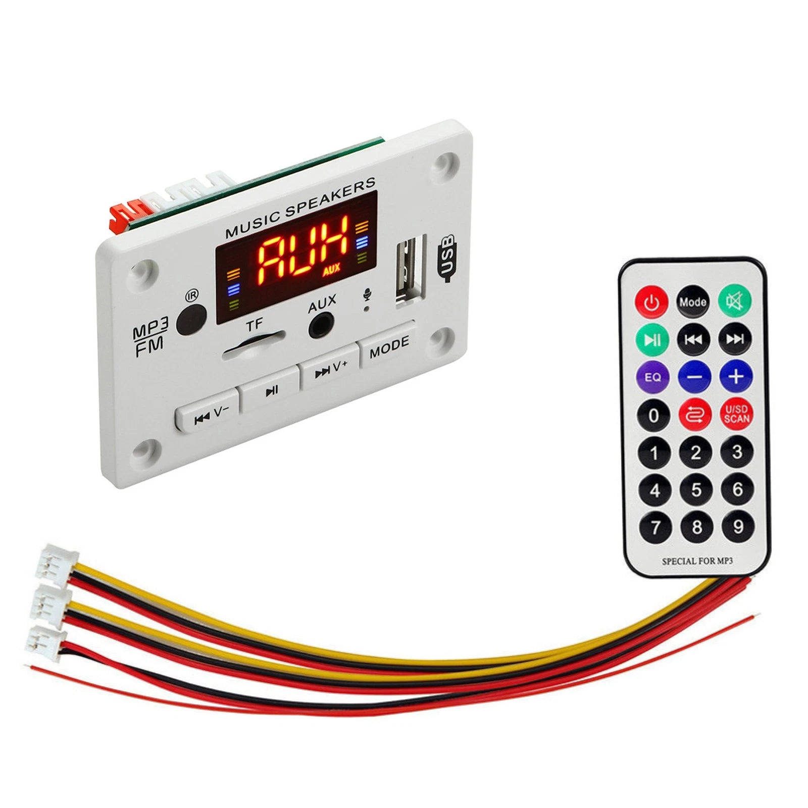 New 12V Bluetooth 5.0 Usb Aux Tf Fm Car Audio Digital Decoder Board
