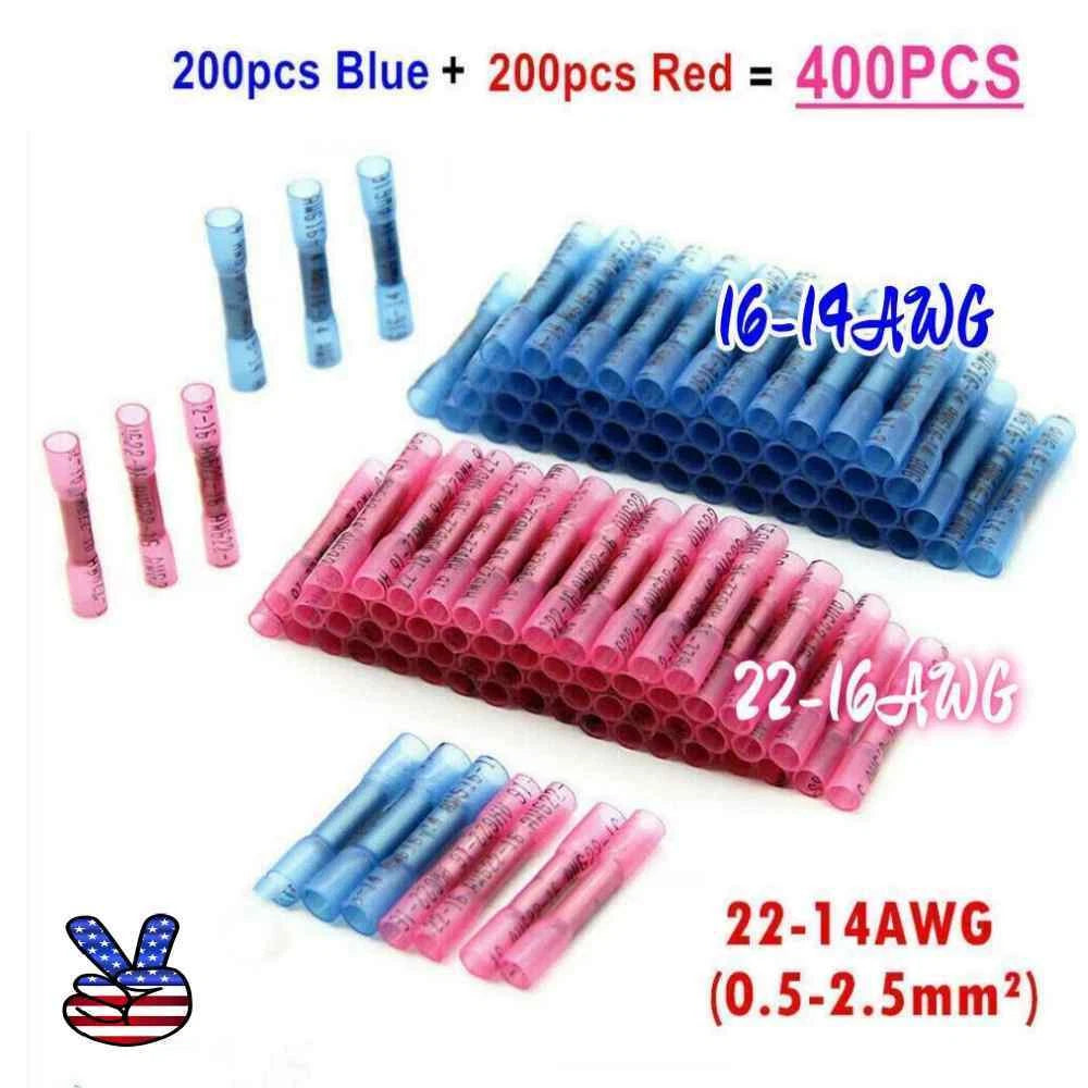 Waterproof Heat Shrink Butt Wire Splice Crimp Connector Terminal