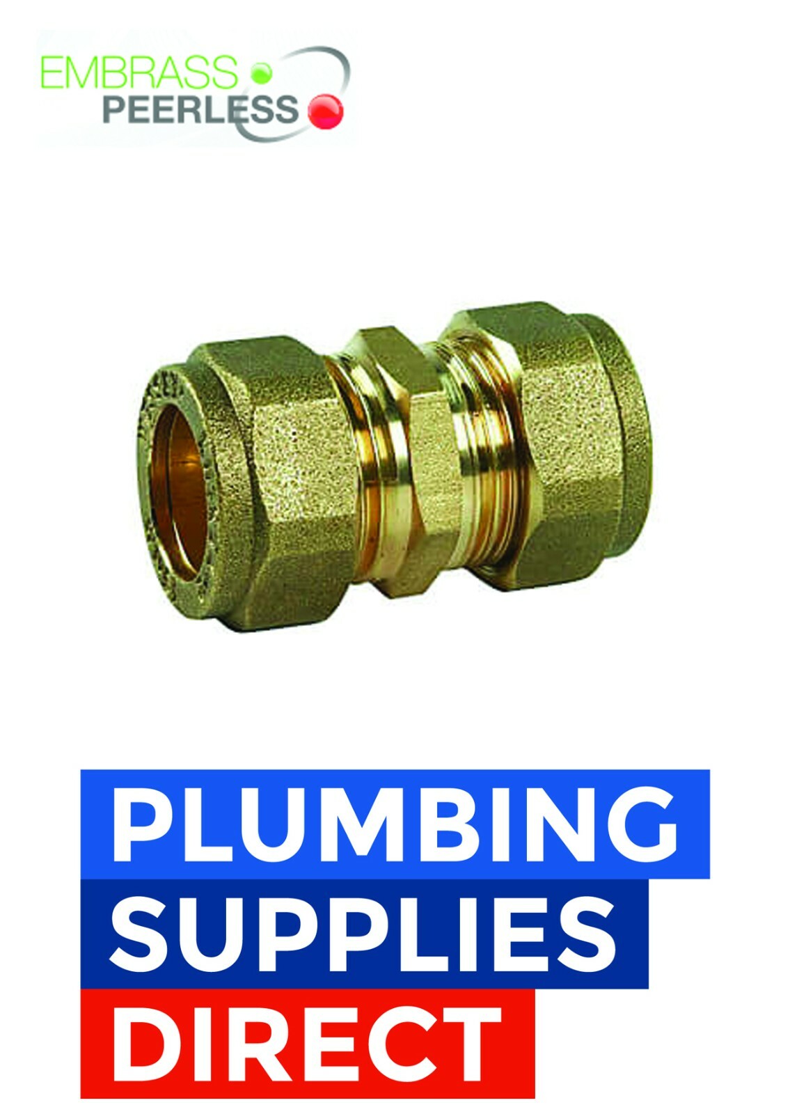 Embrass Peerless 8mm Brass Coupler