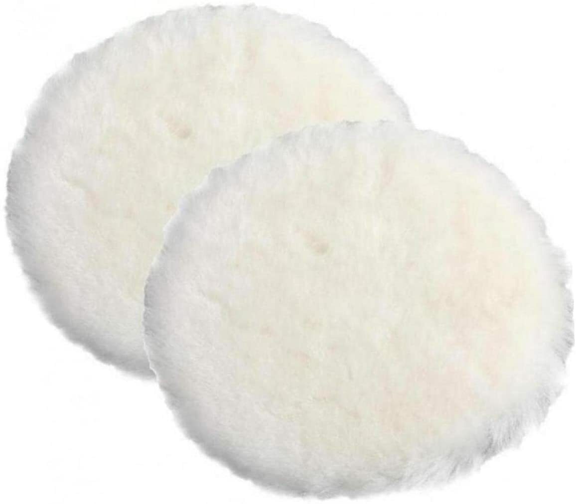 2x Polishing Pads 5 inch Pure Wool Car Buffer Polisher Waxing Buffing