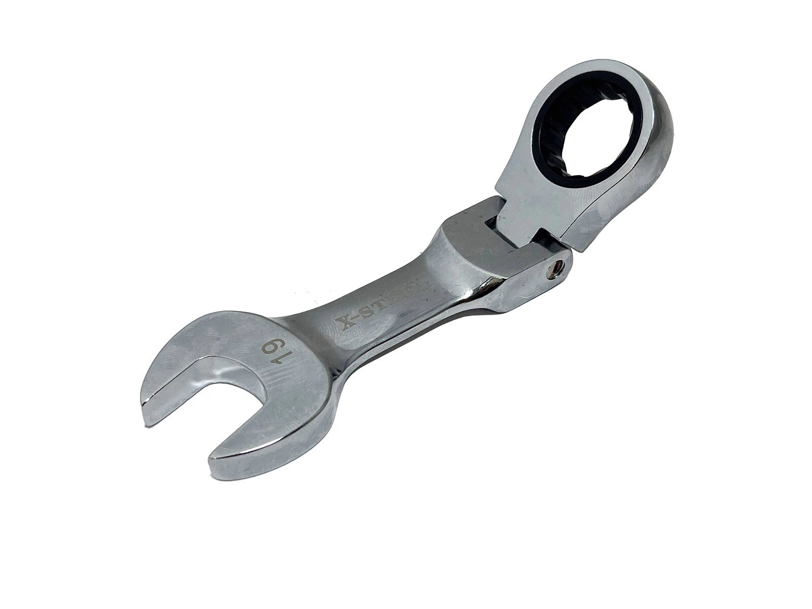 Expert Flexible Stubby Ratchet Combination Ring & Open Spanner 8-19mm