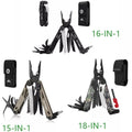 FLISSA 15-in-1/16-in-<wbr/>1/18-in-1 Multi-Color Stainless Steel Multitool with Sheath
