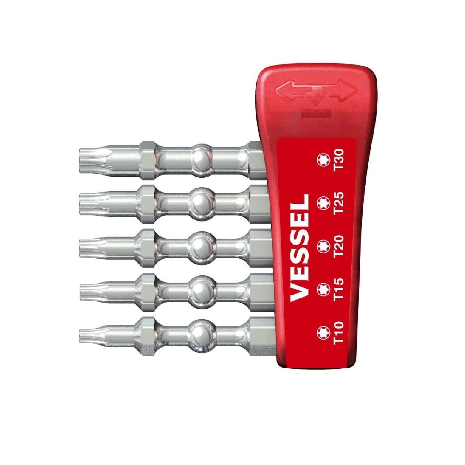 Vessel Impact Torsion Bit Set Torx T10-T30, 5pc