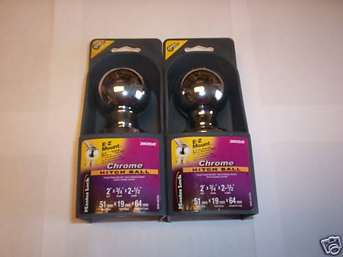 2 Master Lock 2" E-Z Mount Hitch Balls