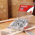 WORKPRO 200PC Aluminum Blind Rivets Pop Rivet Assortment Steel Mandrel 1/4"x1/2"