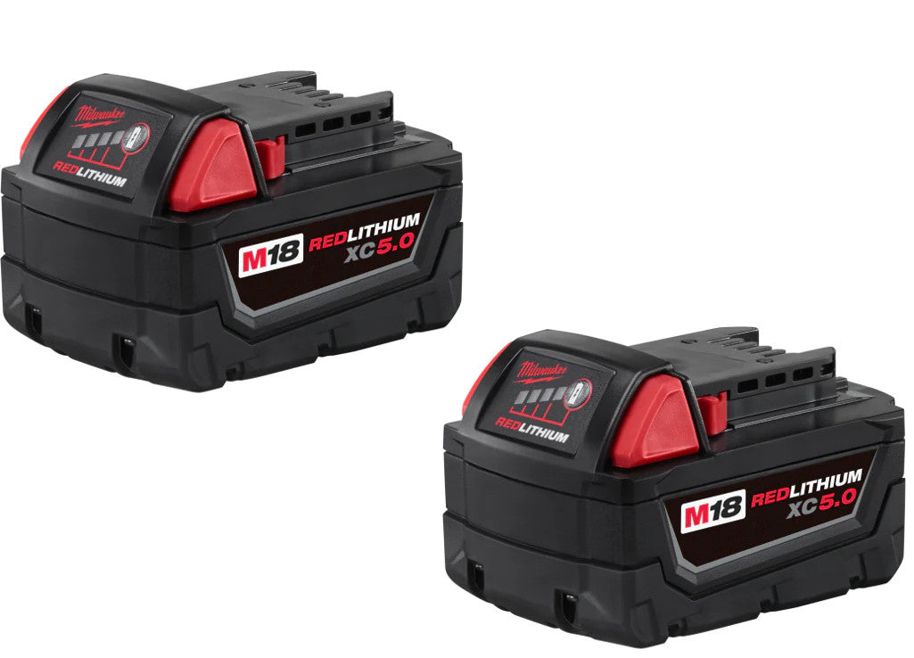 Milwaukee M18 5.0Ah Batteries x 2