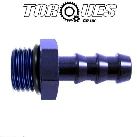 An -6 (an6) Orb-6 9/16" Unf Male to 8MM 5/16" Barb Adapter Fitting