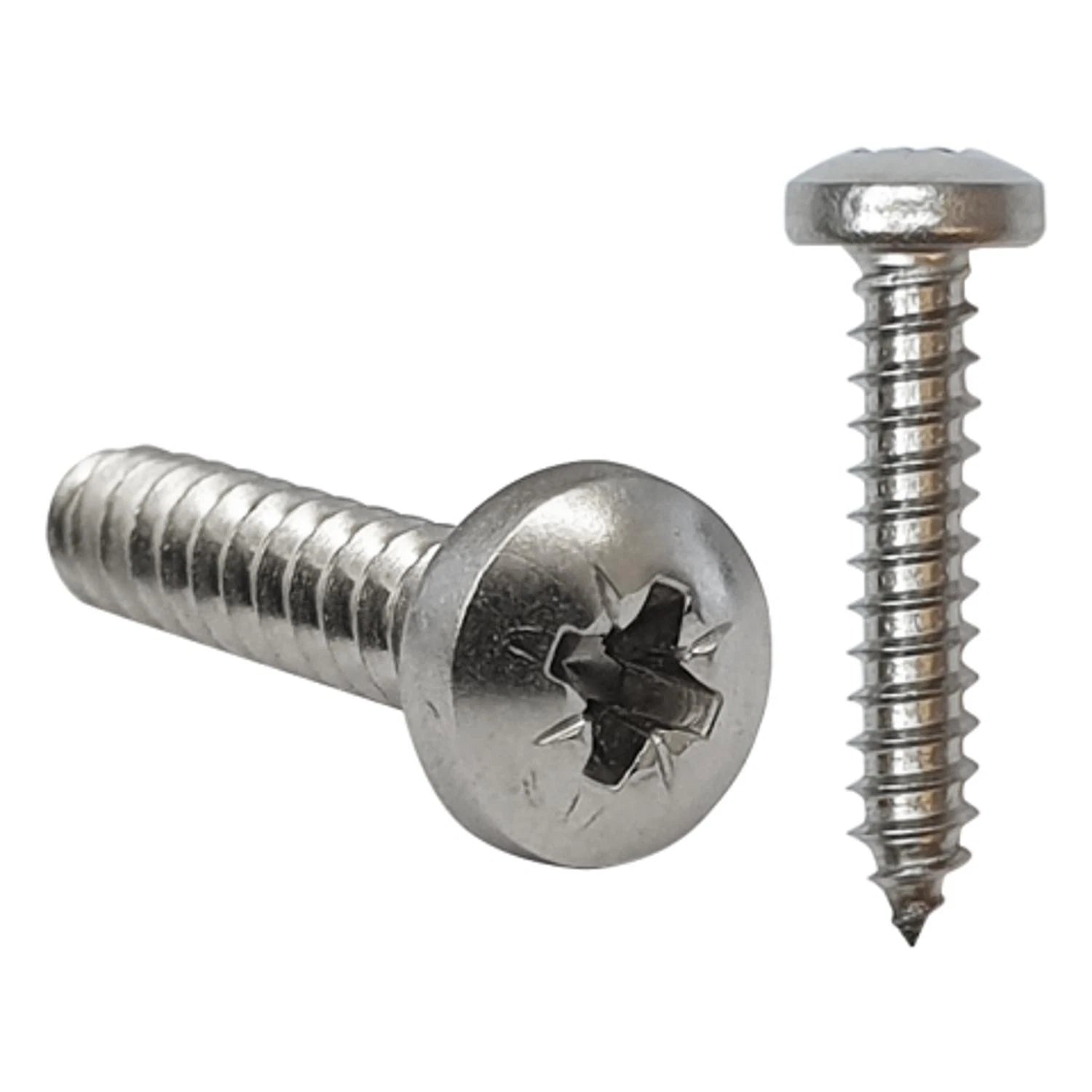 No.2 / 2.2mm X 9.5mm Stainless Steel Pozi Self Tapping Pan Head Screws