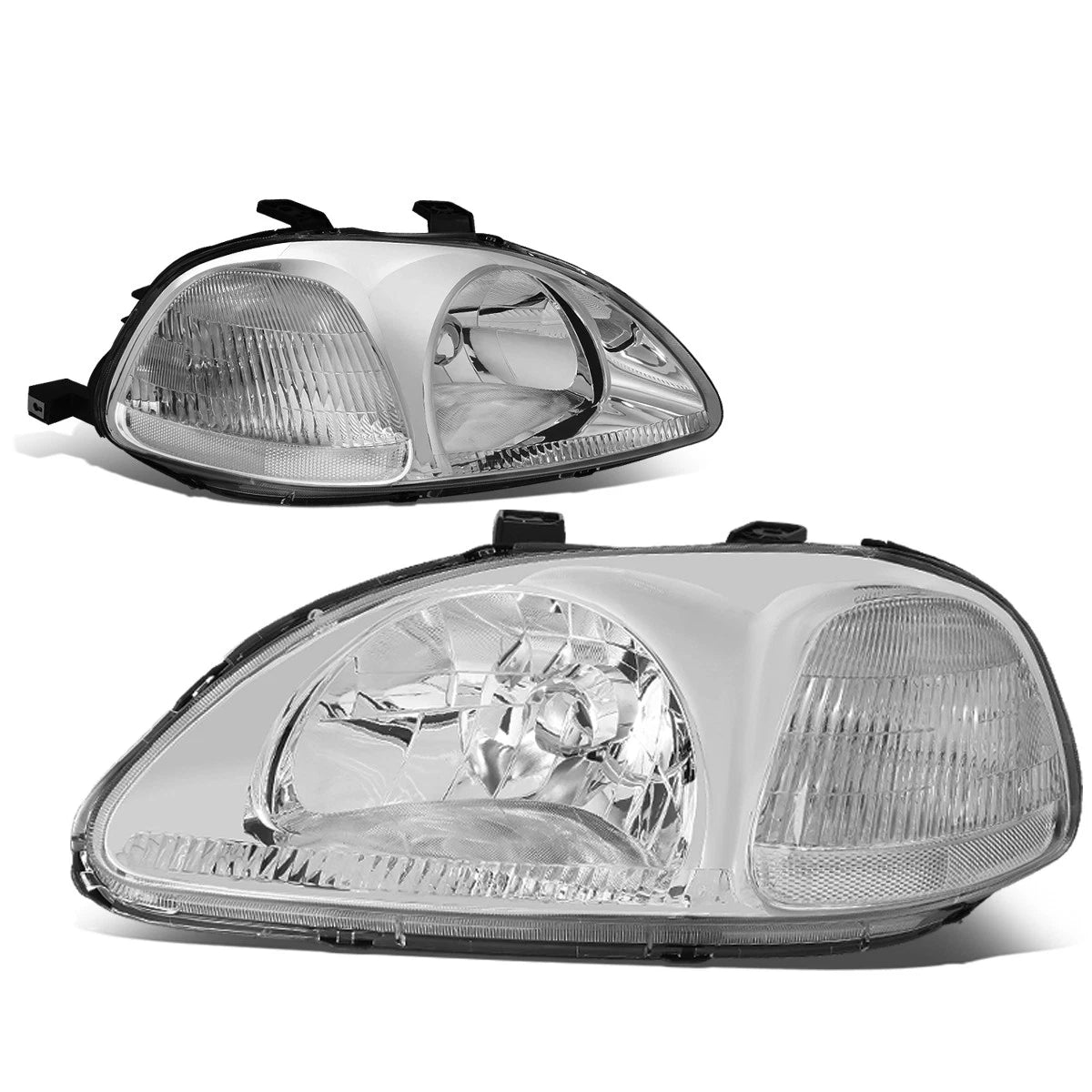 For 96-98 Honda Civic Ek/ej/em Chrome Housing Clear | Built Supply Co