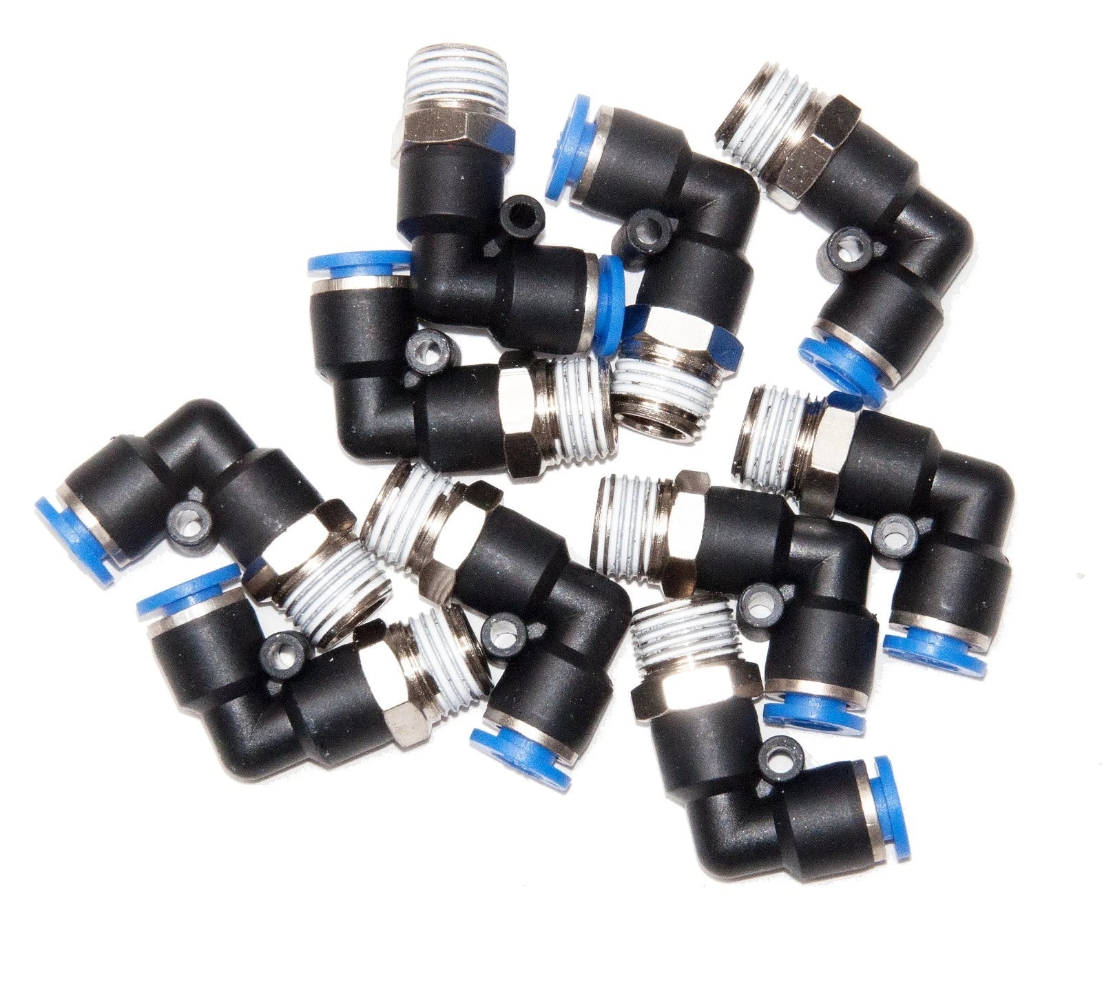 Tube Fitting Male Elbow, Swivel Push To Connect, 1/4" Tube X 1/4 Npt