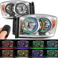 Fit 06-09 Dodge Ram 1500-3500 Chrome Amber Led Halo | Built Supply Co