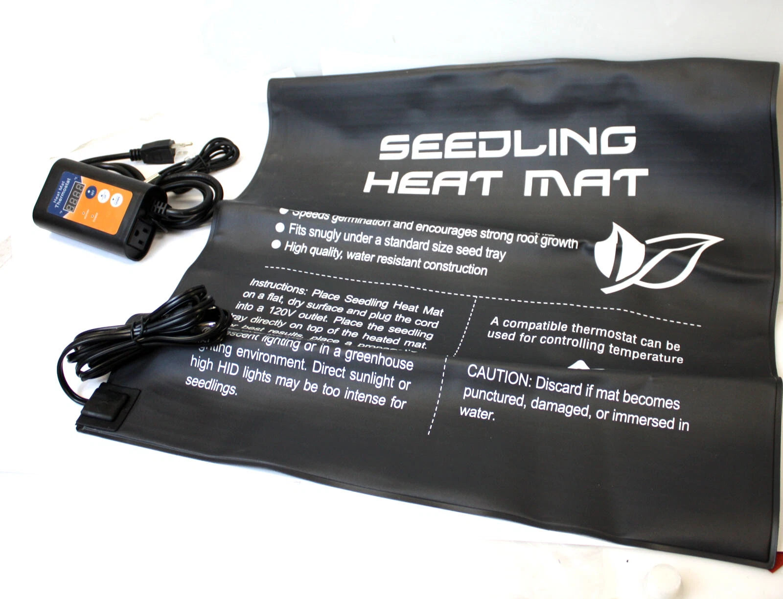 Hydro Seedling Heat Mat & Thermostat- Seed Starting 4 Germination,