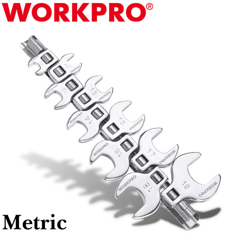 WORKPRO 10-Piece Crowfoot Wrench Set Metric by WORKPRO