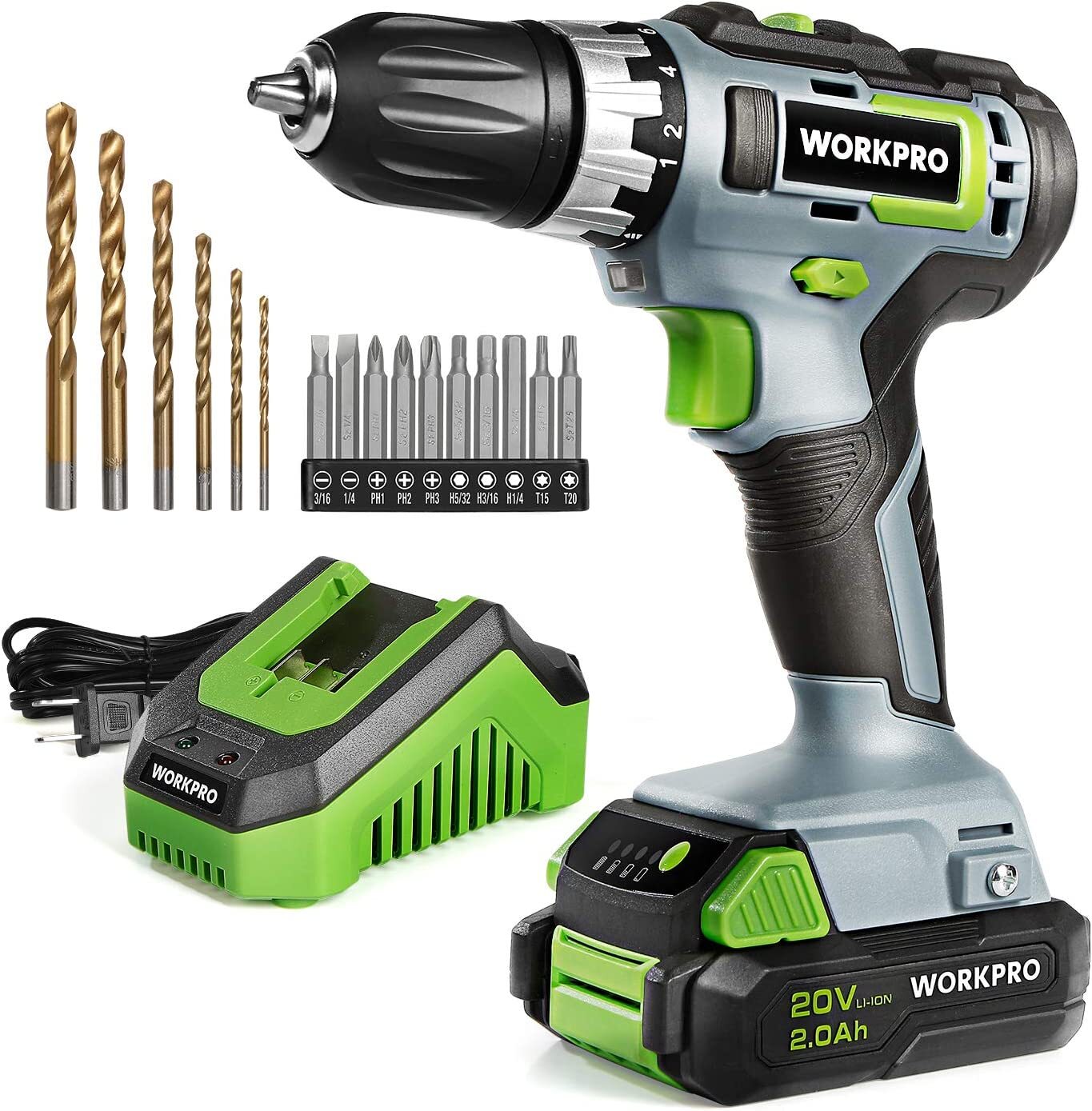 WORKPRO 20V Cordless Drill/Driver Kit by WORKPRO