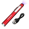 WORKPRO 450lumen USB Rechargable LED Flashlight Clip Light Penlight