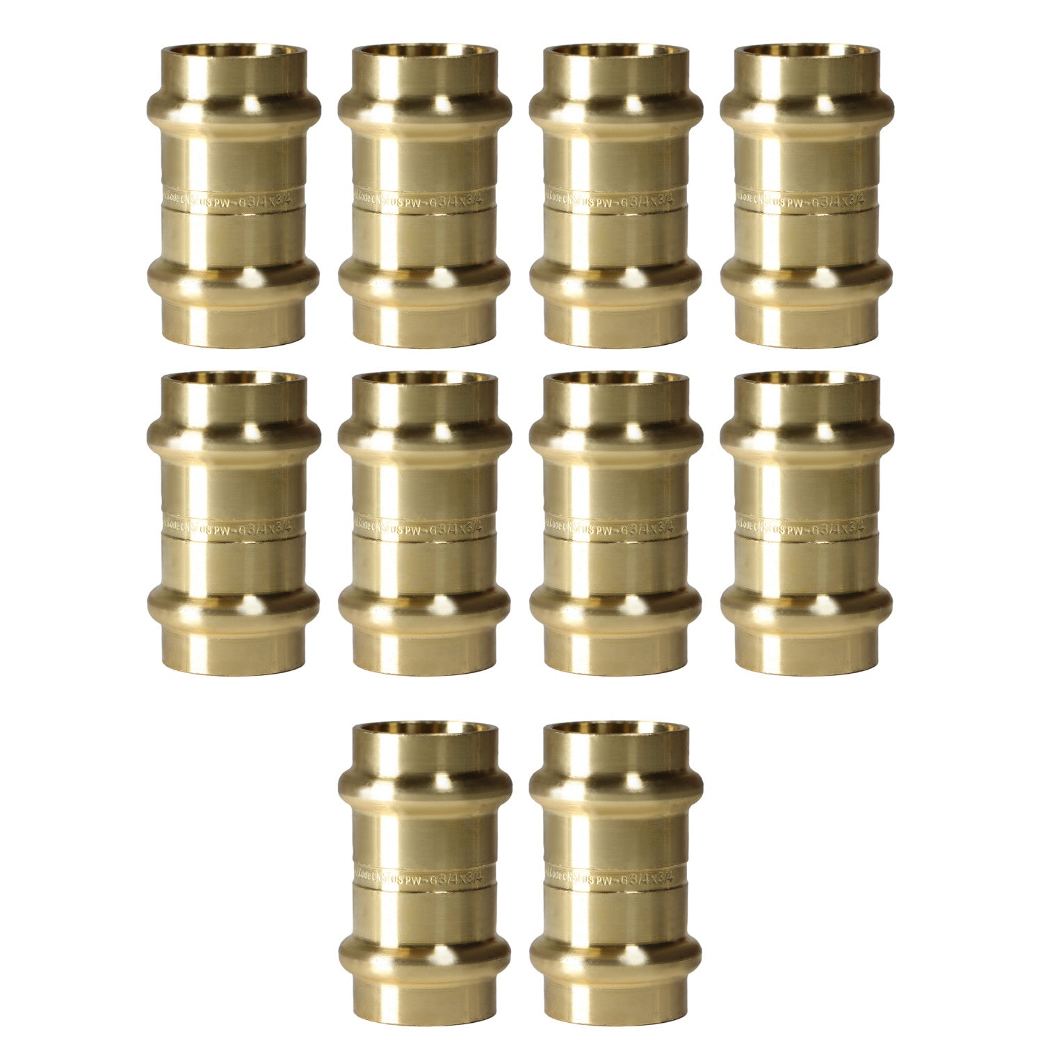 XFITTING 3/4" Press Coupling 10 Pack