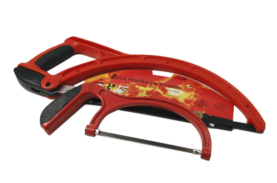 12" Hacksaw + 6" Junior Hack Saw Set Metal Plastic Woodwork Super