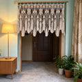 Bohemian Cotton Tapestry Woven With Rope For Wall Door Decor Cream