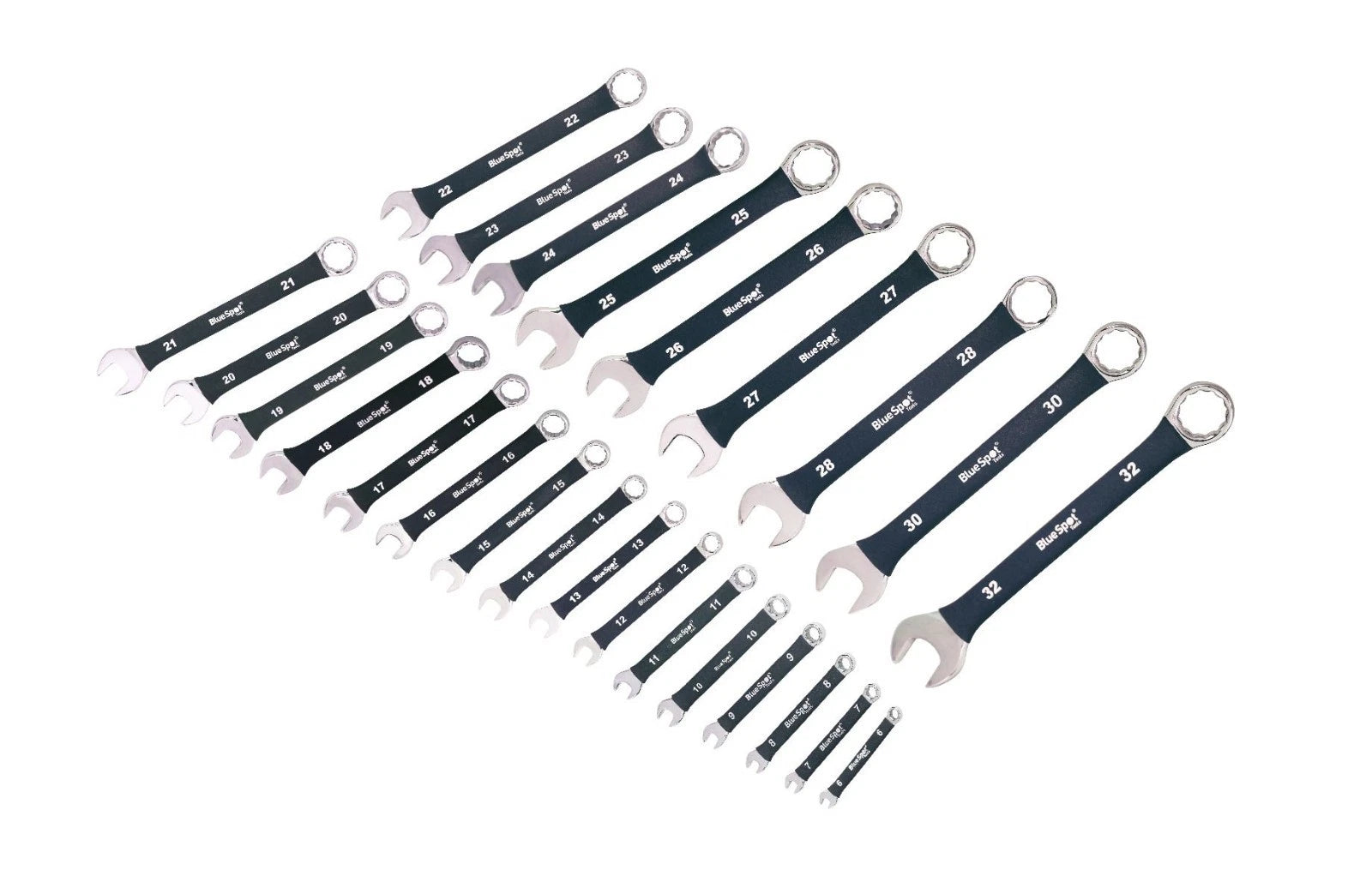 Blue Spot Combination Spanner Set Metric 6-32mm Soft Grip Wrench Set