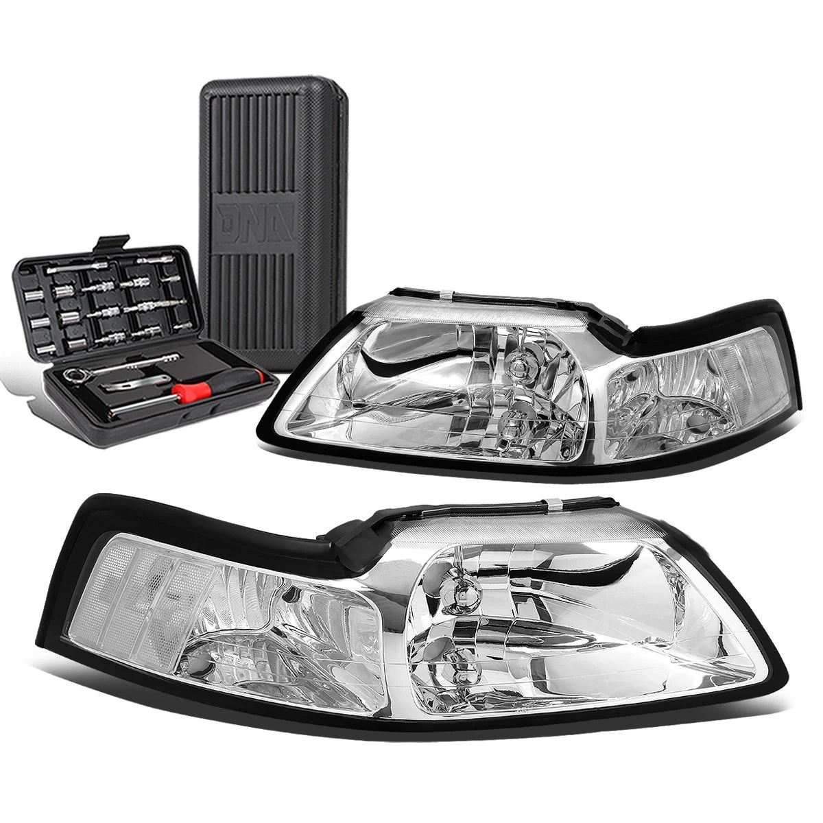 For 1999-2004 Ford Mustang Pair Chrome/clear Corner | Built Supply Co