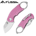Flissa 4" Folding Pocket Knife Steel Edc Pocket Knife G10 Handle