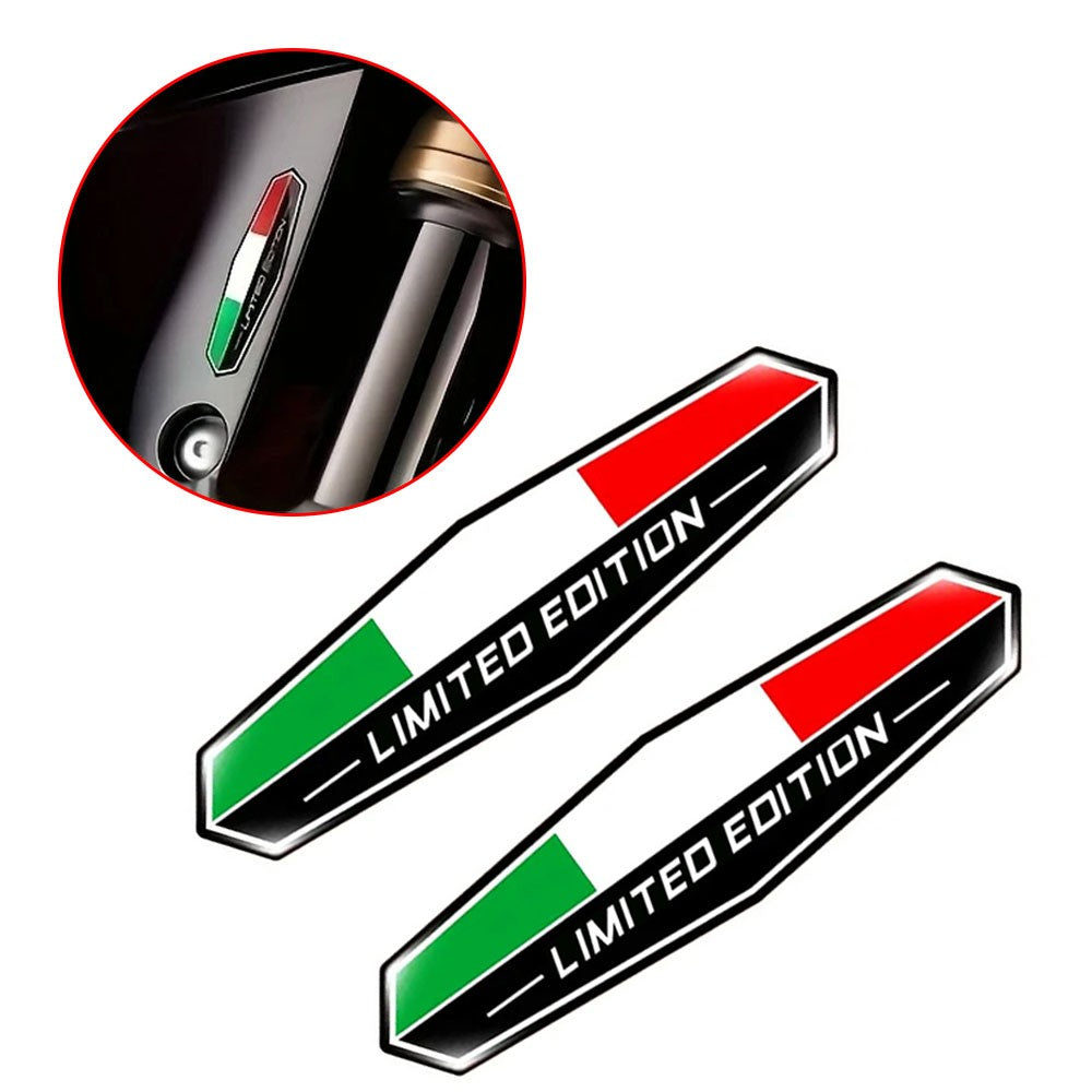 2x Car Sticker 3D Italy Flag Sticker Decal Emblem Badge Decal Decor