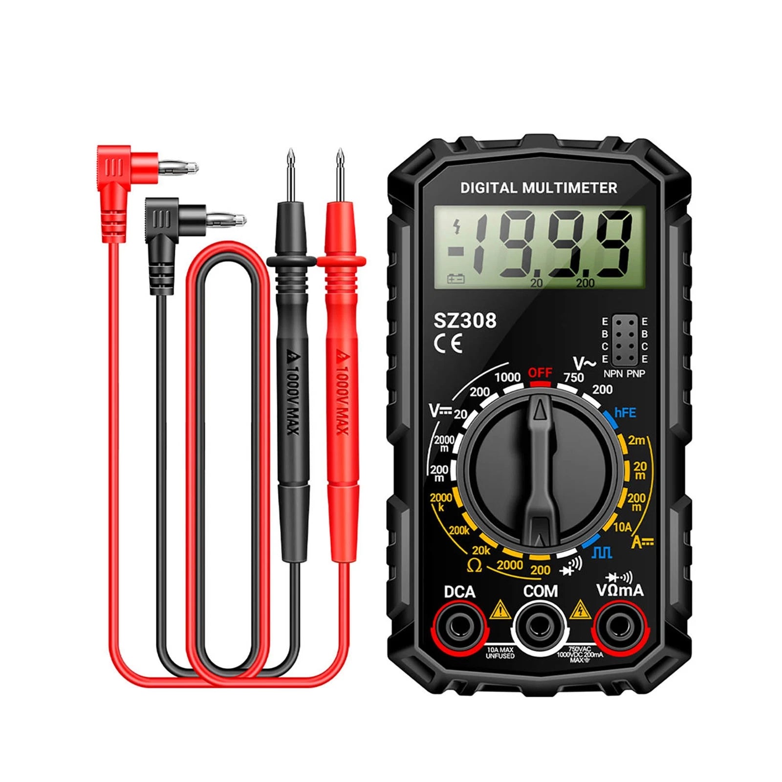 Digital Multimeter Voltmeter Ammeter Ohmmeter For Ac Dc Voltage